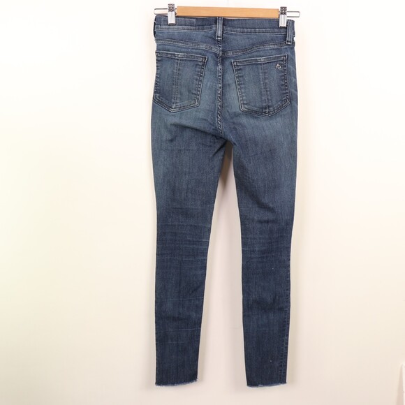 rag & bone Women's Skinny Jeans - Blue high waisted rise - Picture 3 of 8
